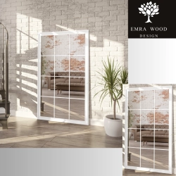 Lustro loft ze szprosami - TELIMENA - kolor ramy do wyboru